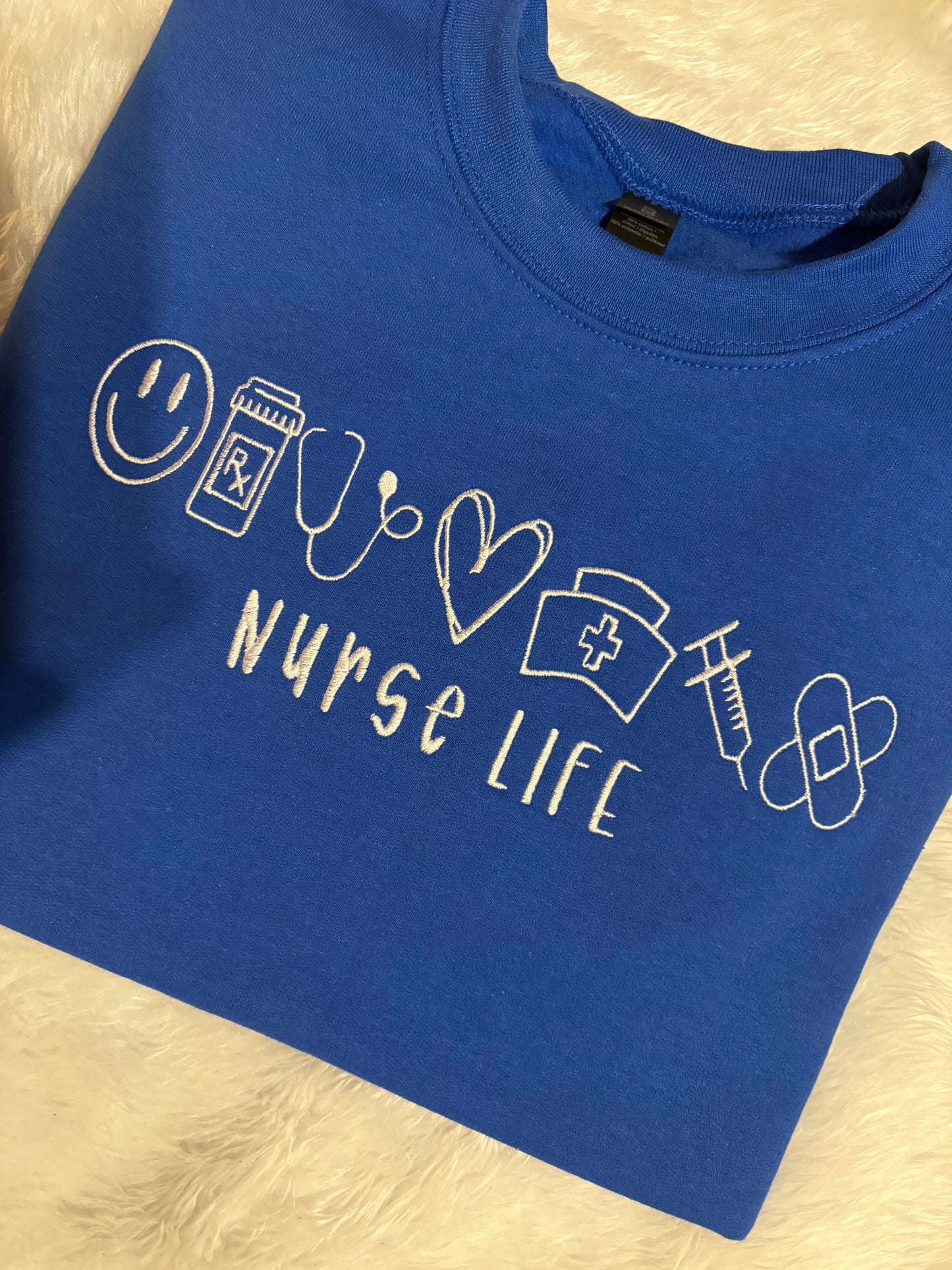 Nurse Life embroidered sweatshirt