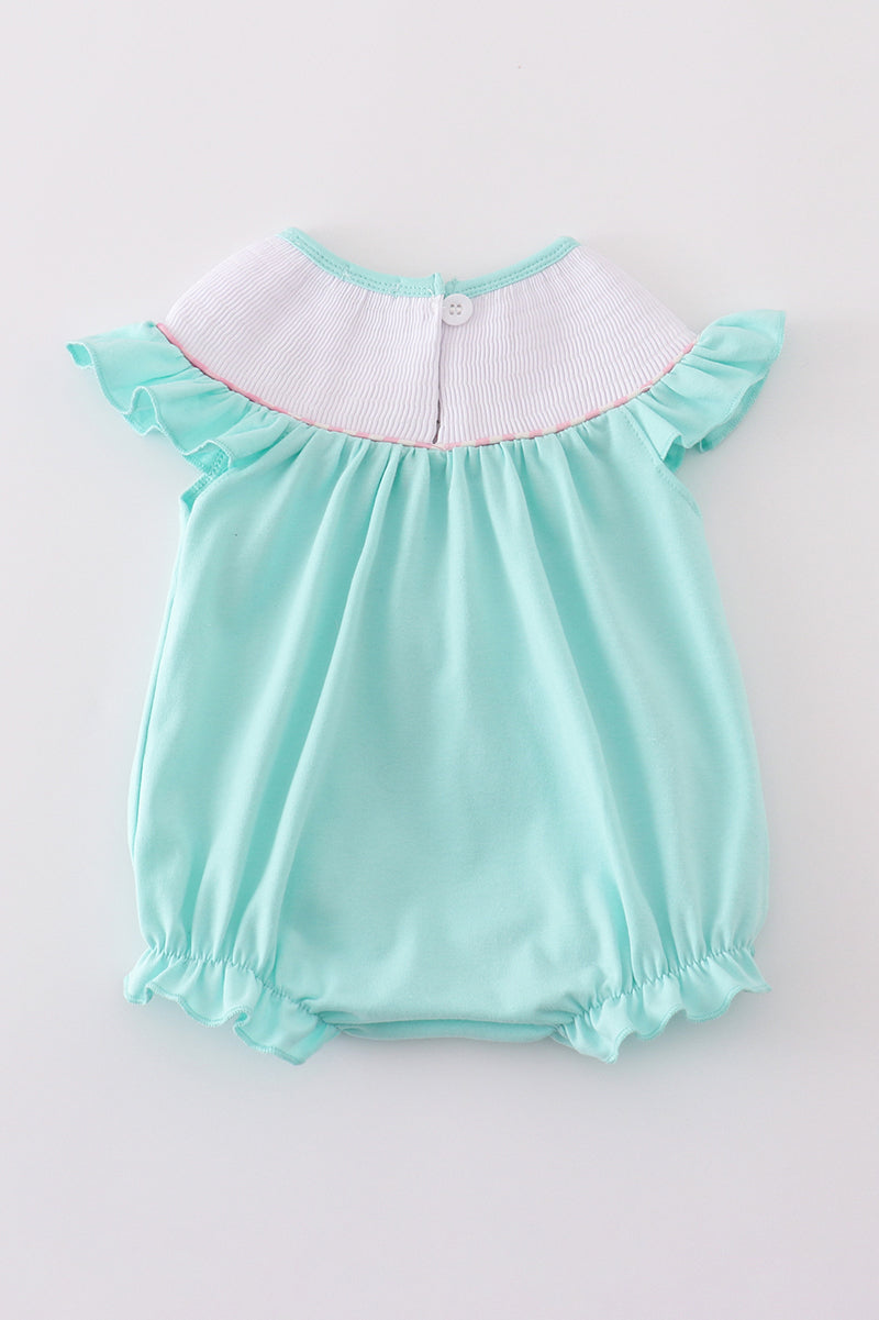 Mint princess embroidery bubble