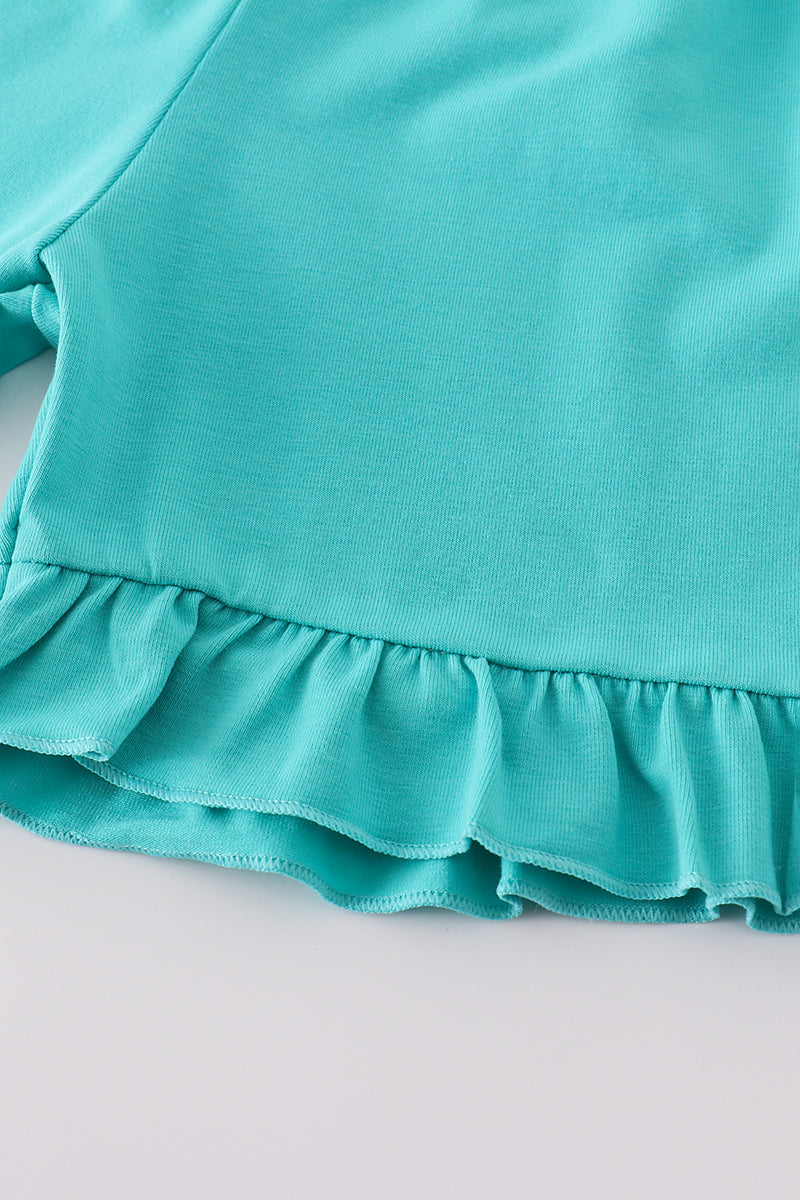 Pink ice cream print shorts set