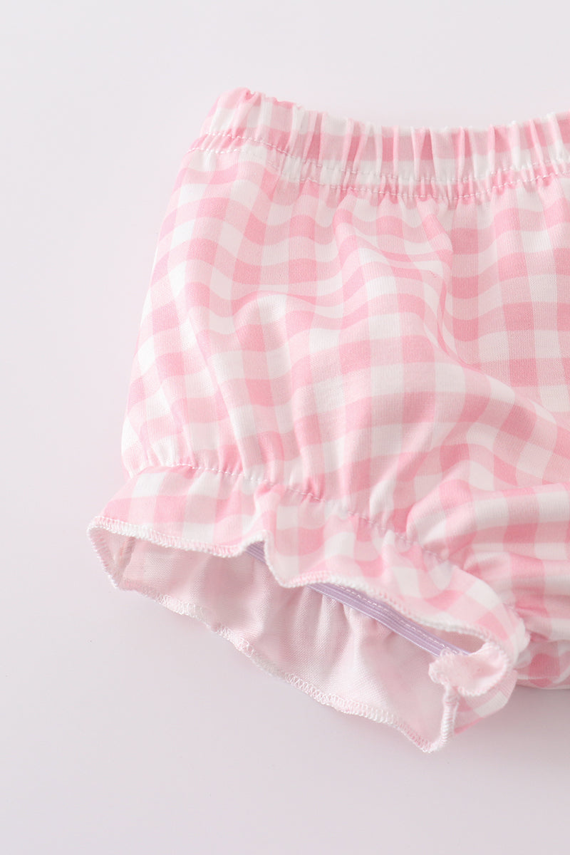 Green camper applique bloomer set