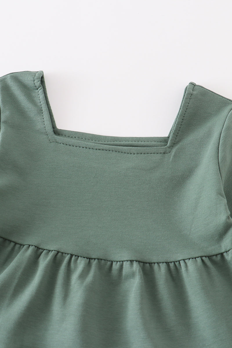 Sage tiered dress