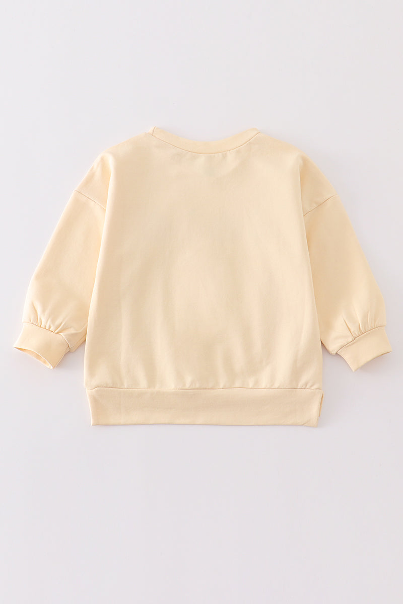 Cream halloween pumpkin sweatshirt