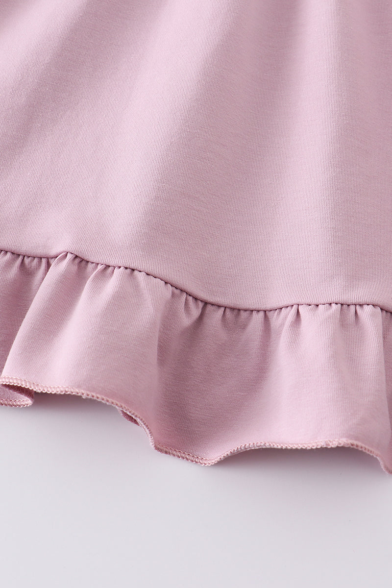 Pink ruffle girl dress