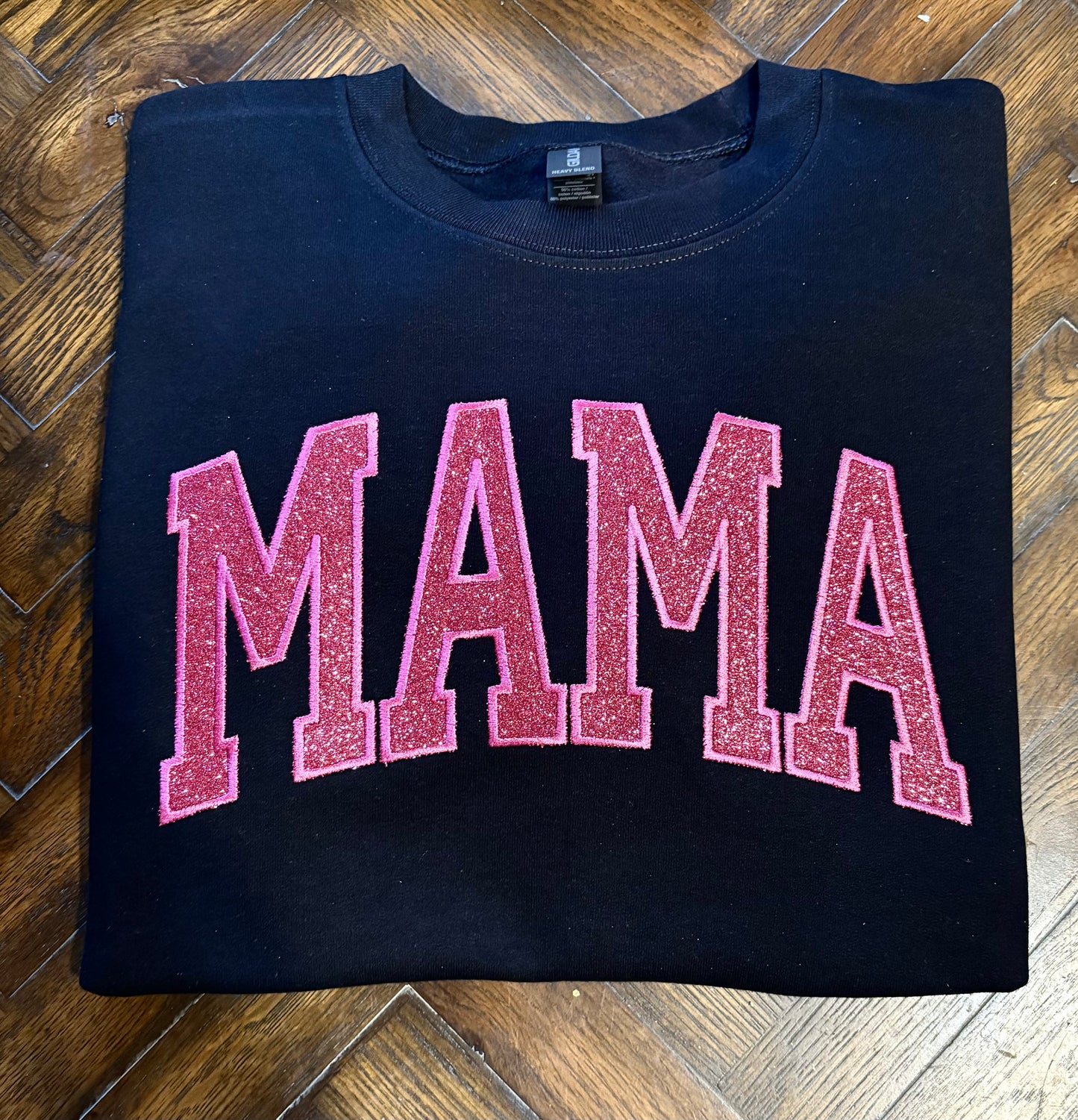 Mama white  & Mama Pink embroidered vinyl sweatshirts