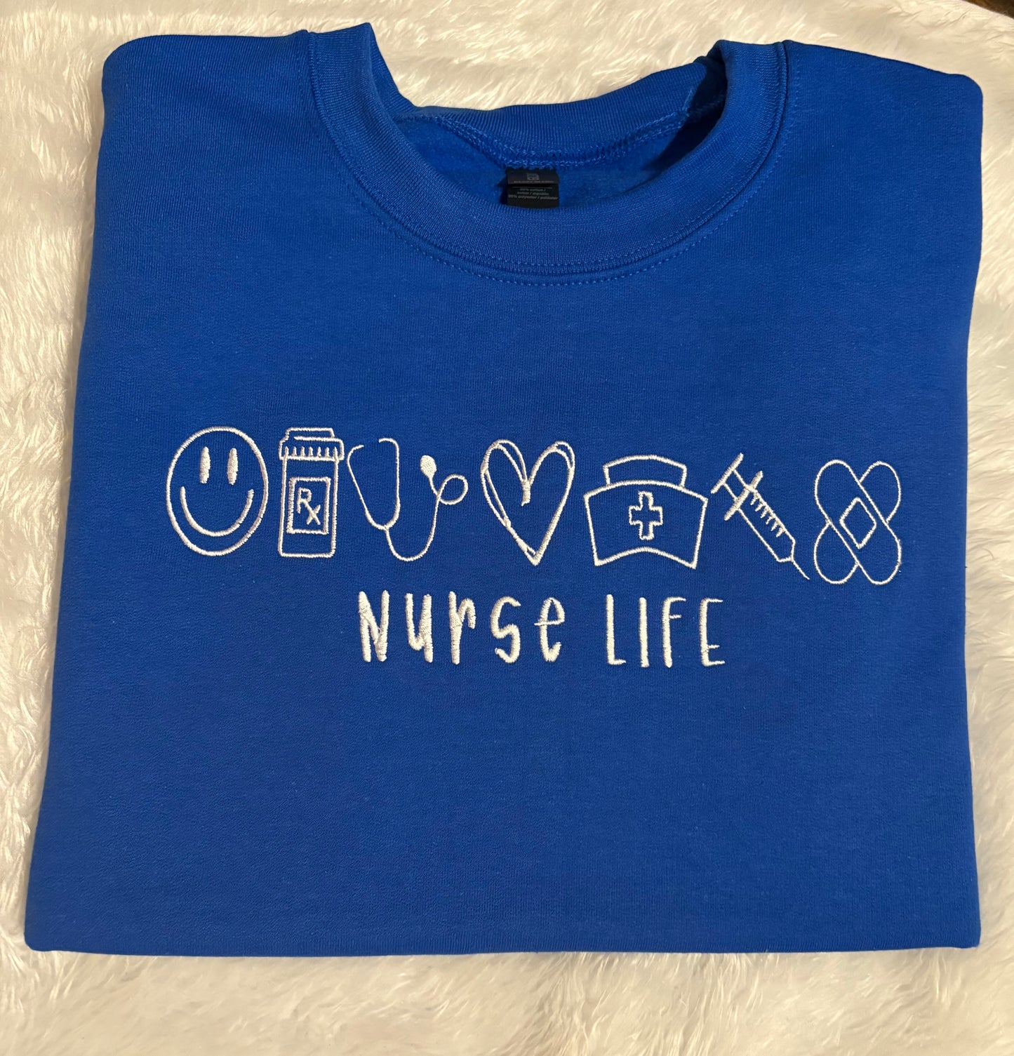 Nurse Life embroidered sweatshirt