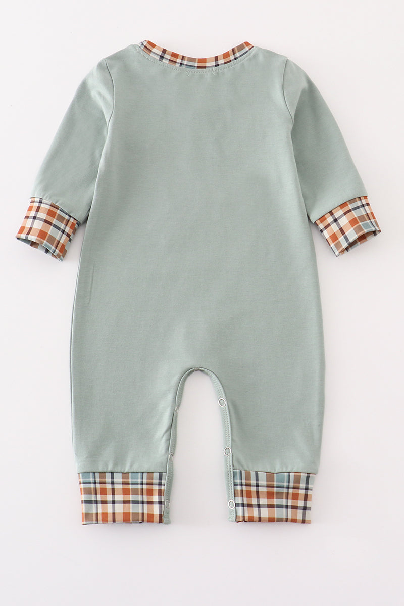 Sage duck applique boy romper