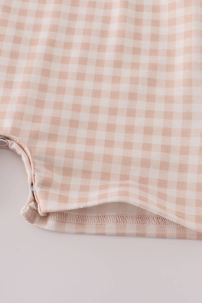 Mint hunting puppy embroidery gingham jonjon