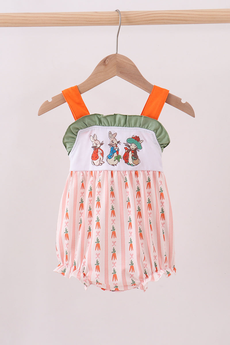 Bunny embroidery ruffle bubble