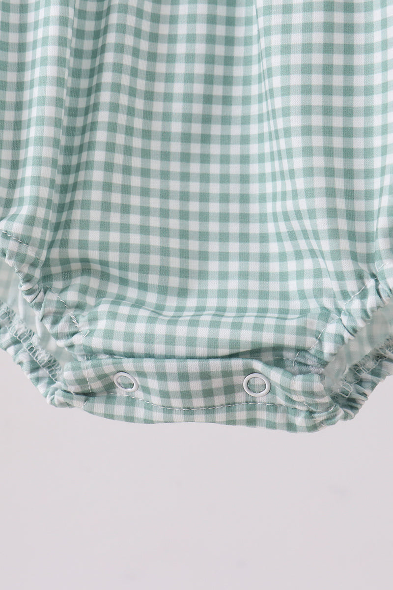 Bunny embroidery gingham bubble