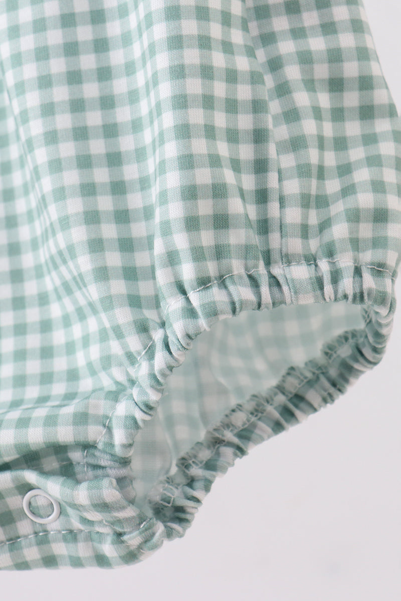 Bunny embroidery gingham bubble