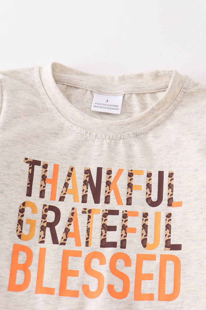 Thanksgiving denim bell pants set