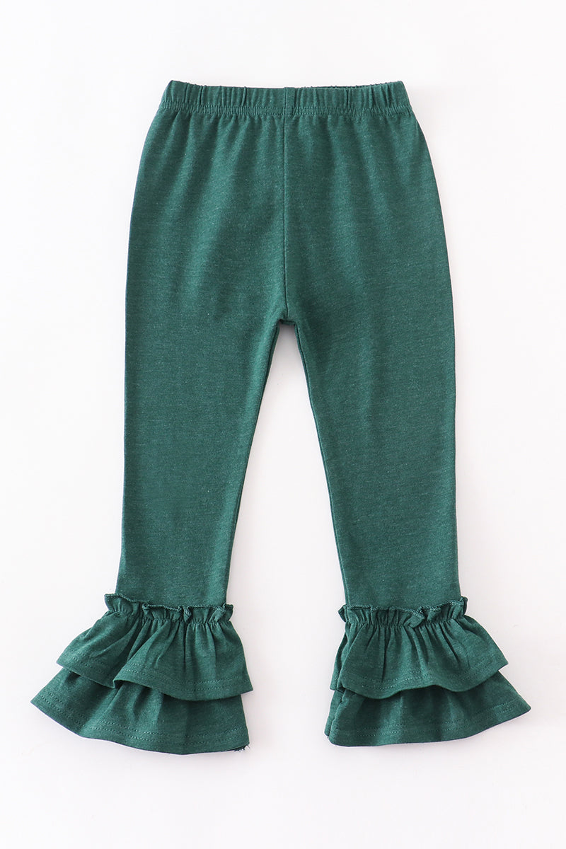 Teal ruffle legging