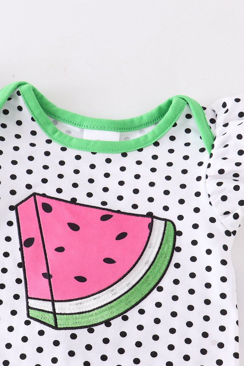 Watermelon applique baby romper