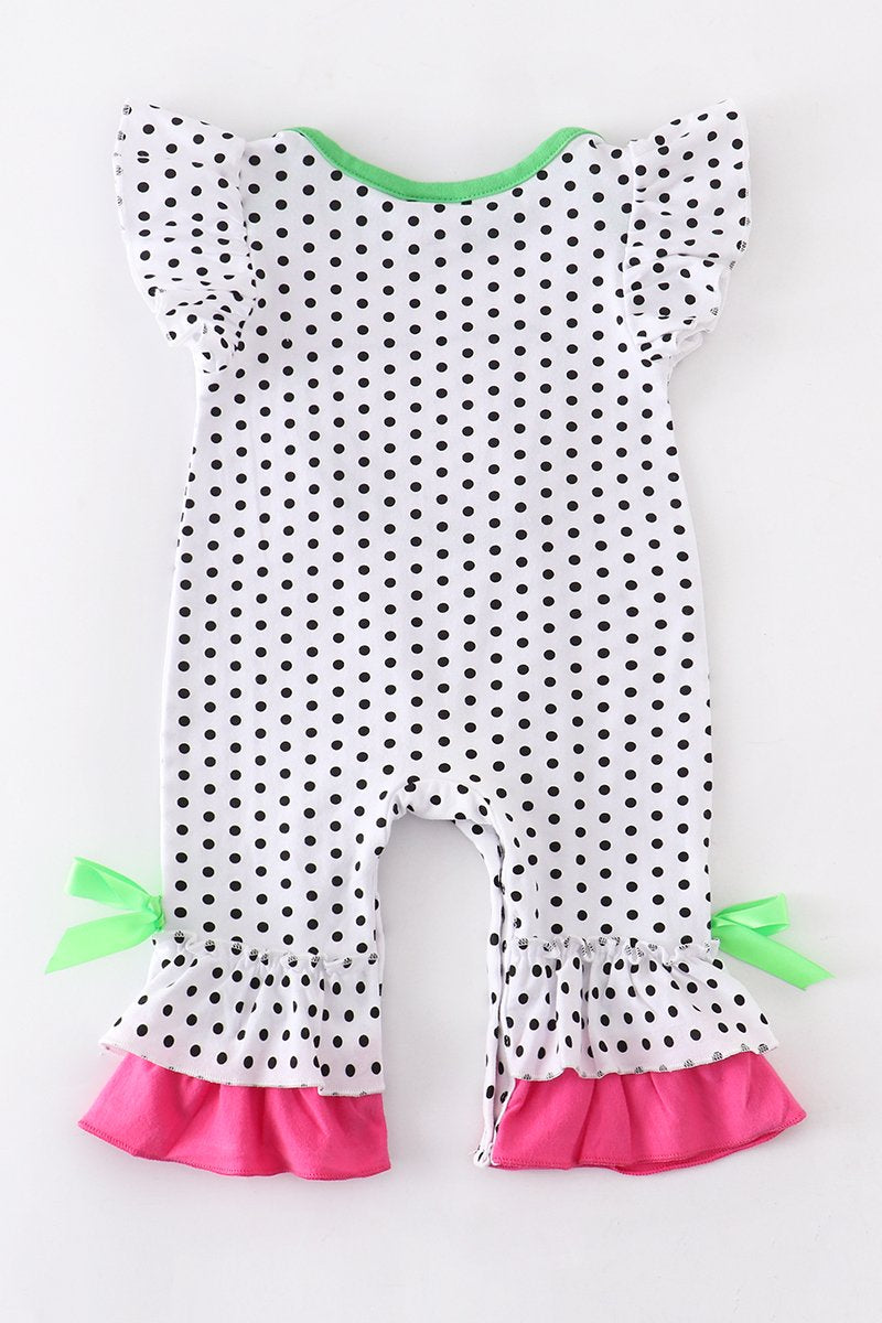 Watermelon applique baby romper